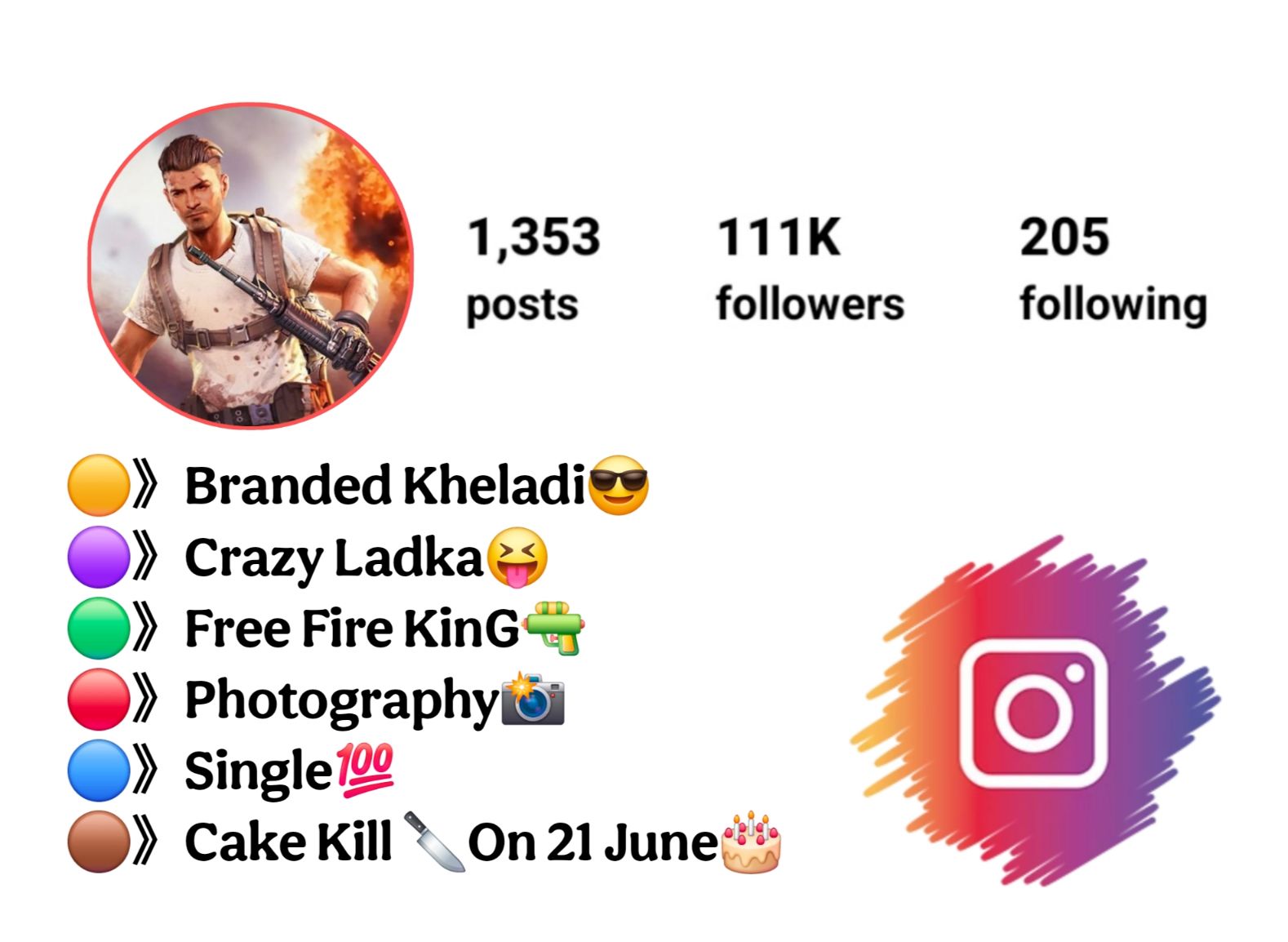 Free Fire Bio For Instagram