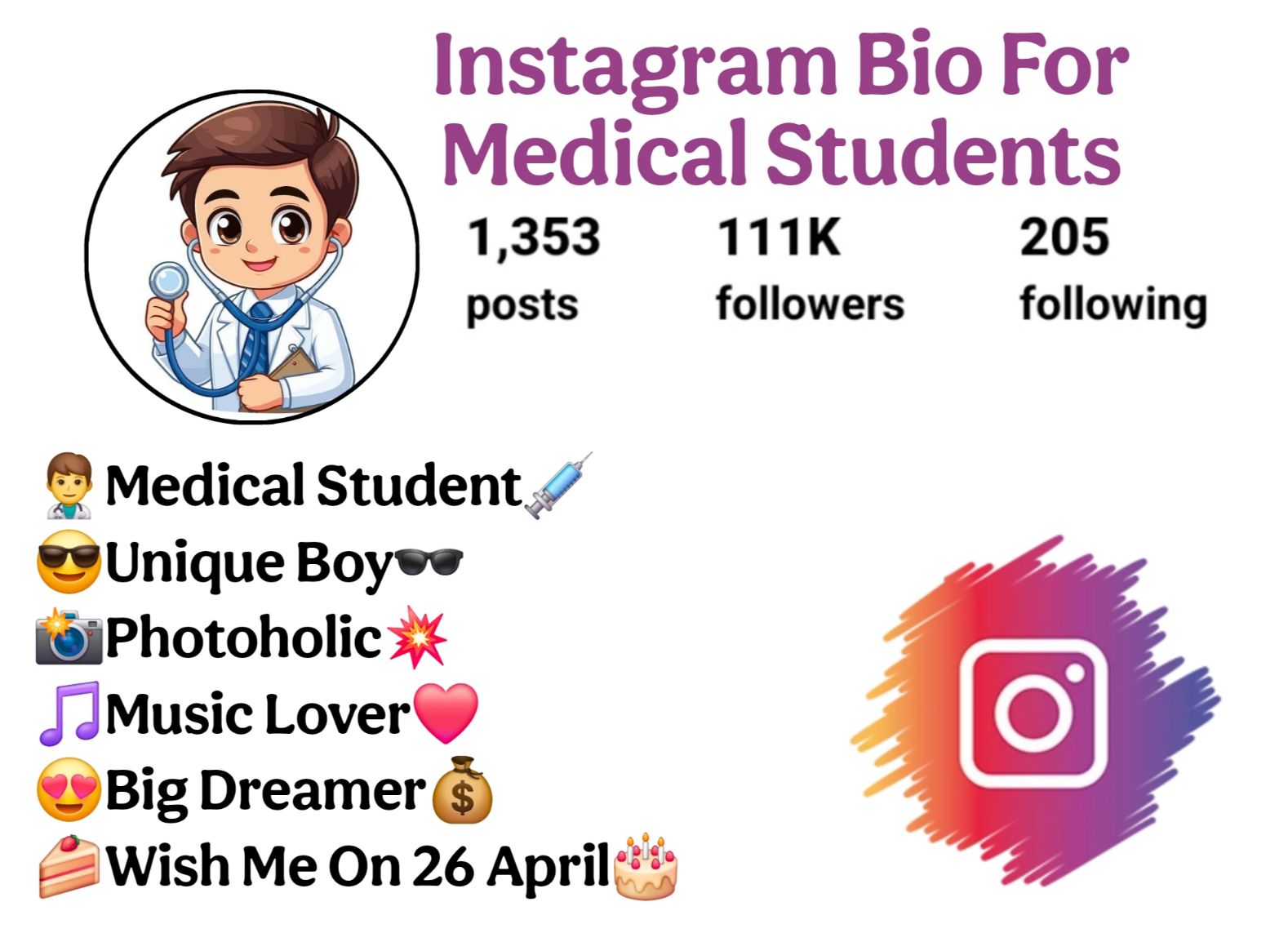 Instagram Bio For Medical Students