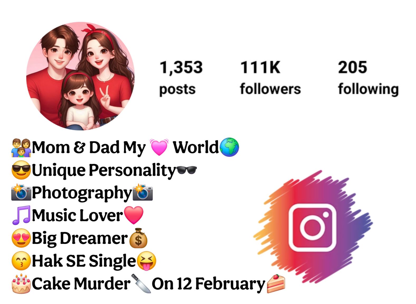 Instagram Bio Mom Dad Lover