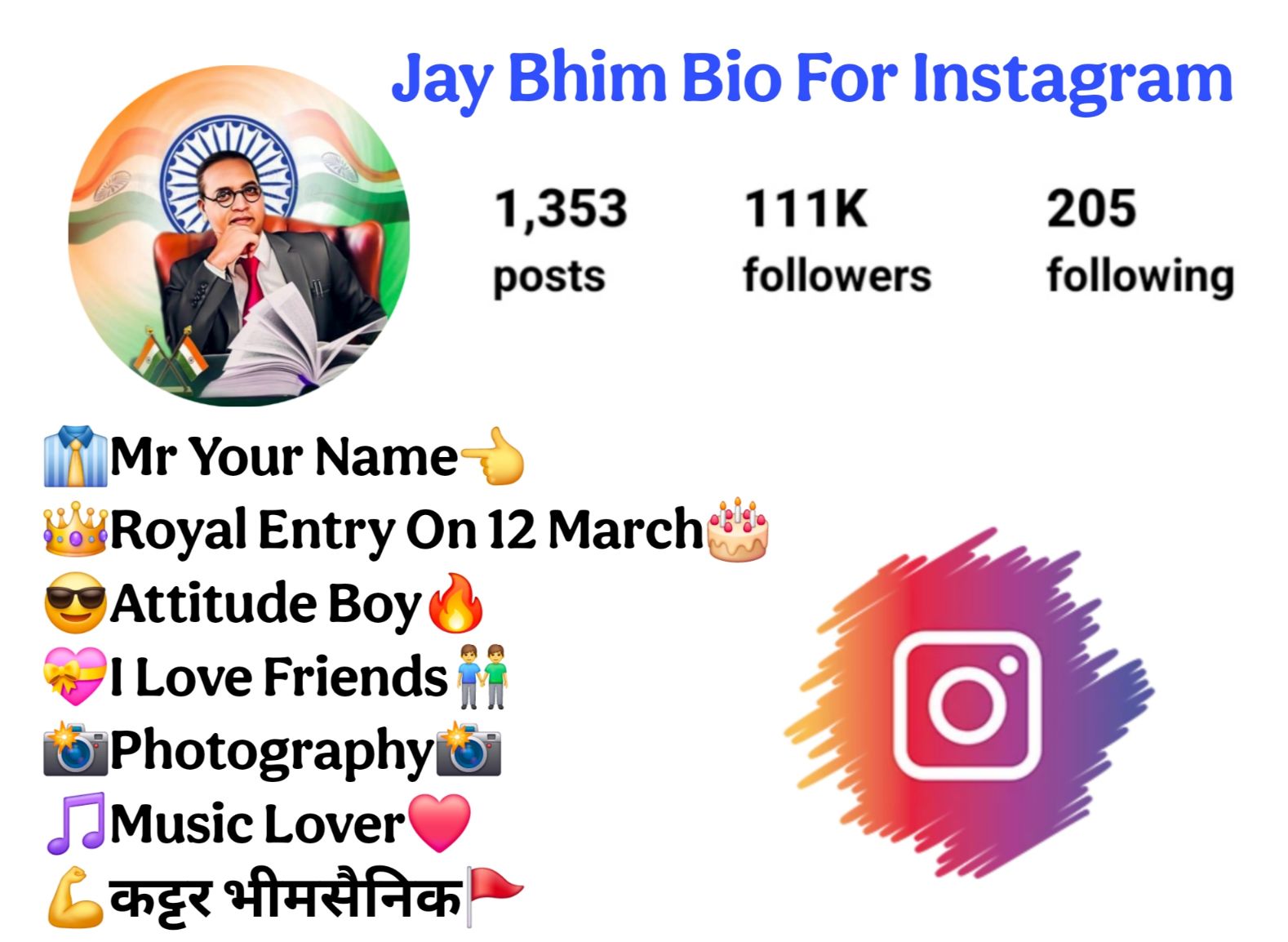 Jay Bhim Bio For Instagram