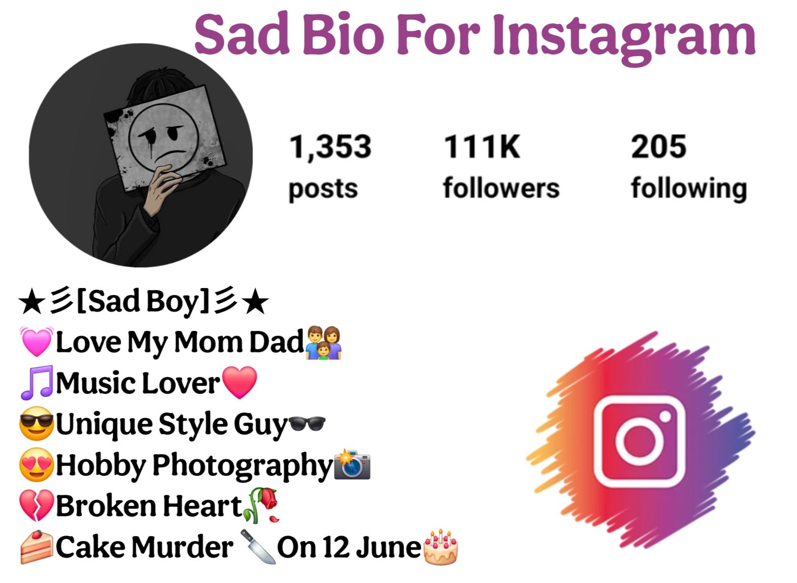 Sad Bio For Instagram