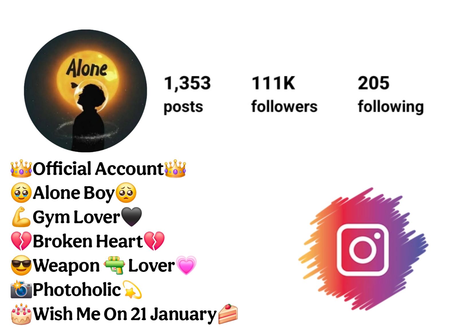 Alone Bio For Instagram