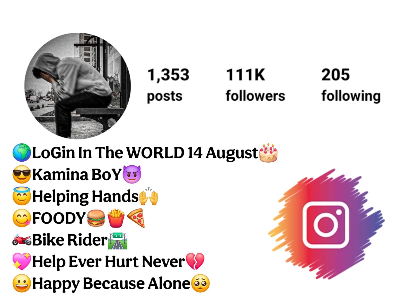 Instagram Bio For Alone Boys