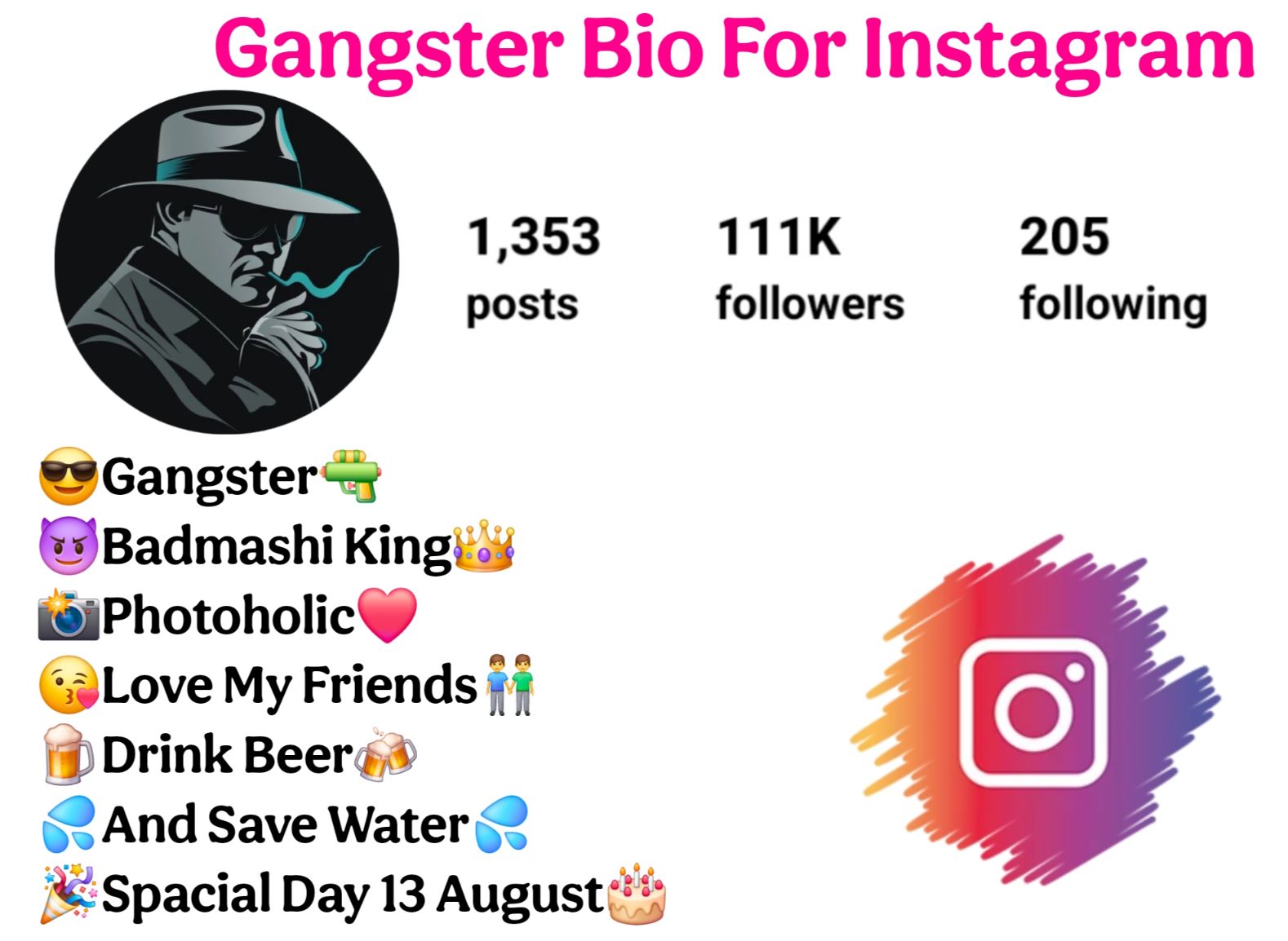 Gangster Bio For Instagram