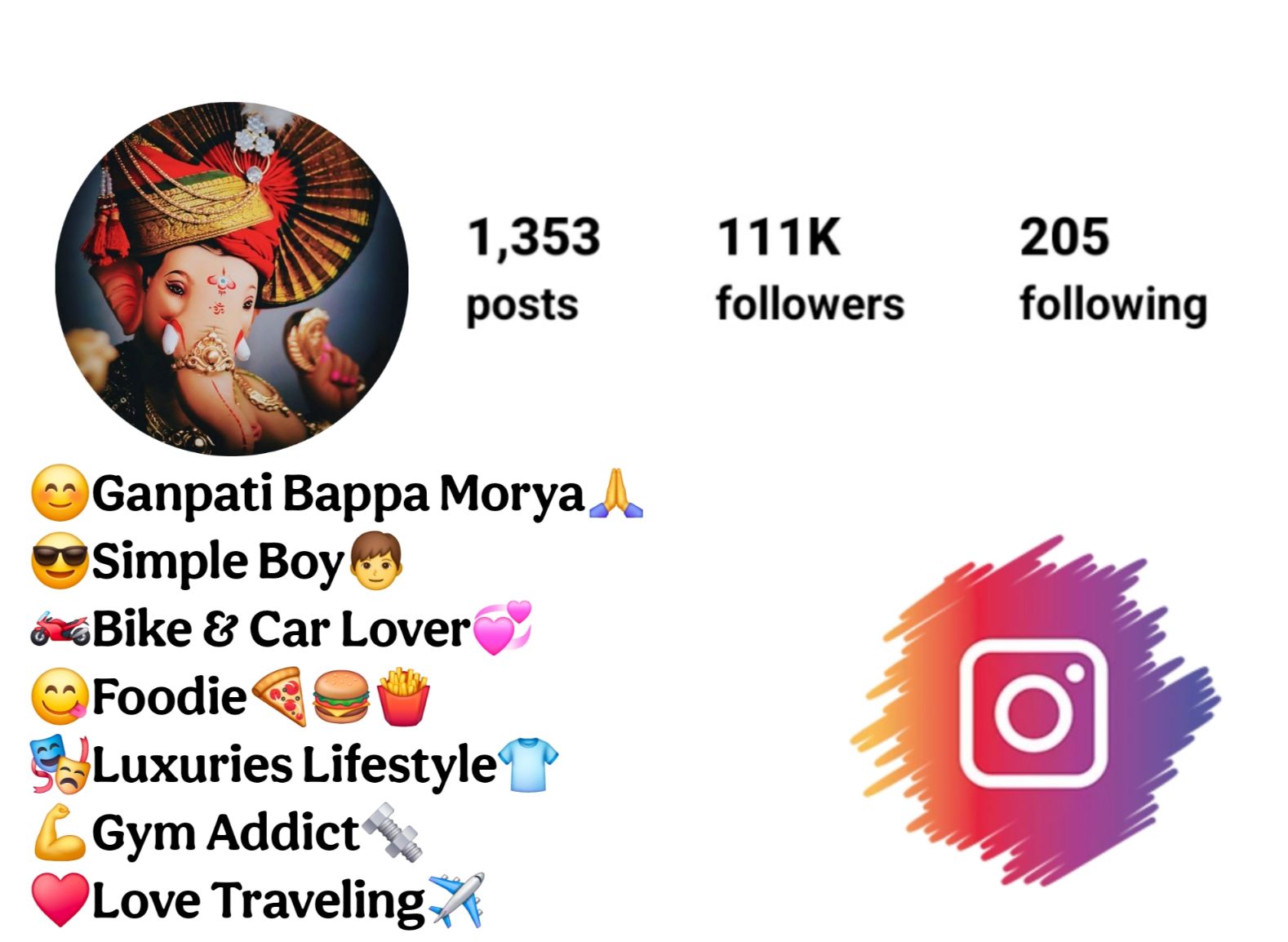 Ganpati Bappa Bio For Instagram