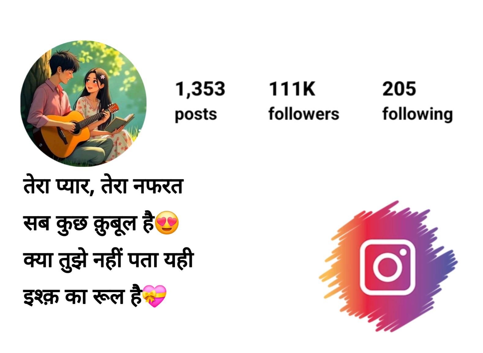 Instagram Bio Shayari Love
