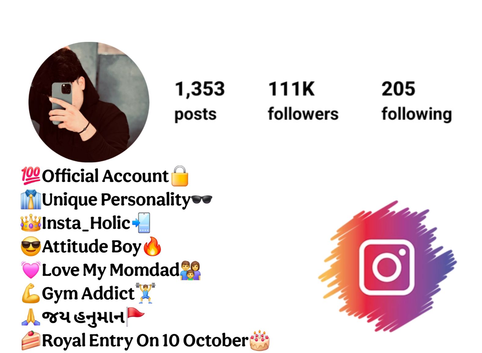 Attitude Instagram Bio in Gujarati