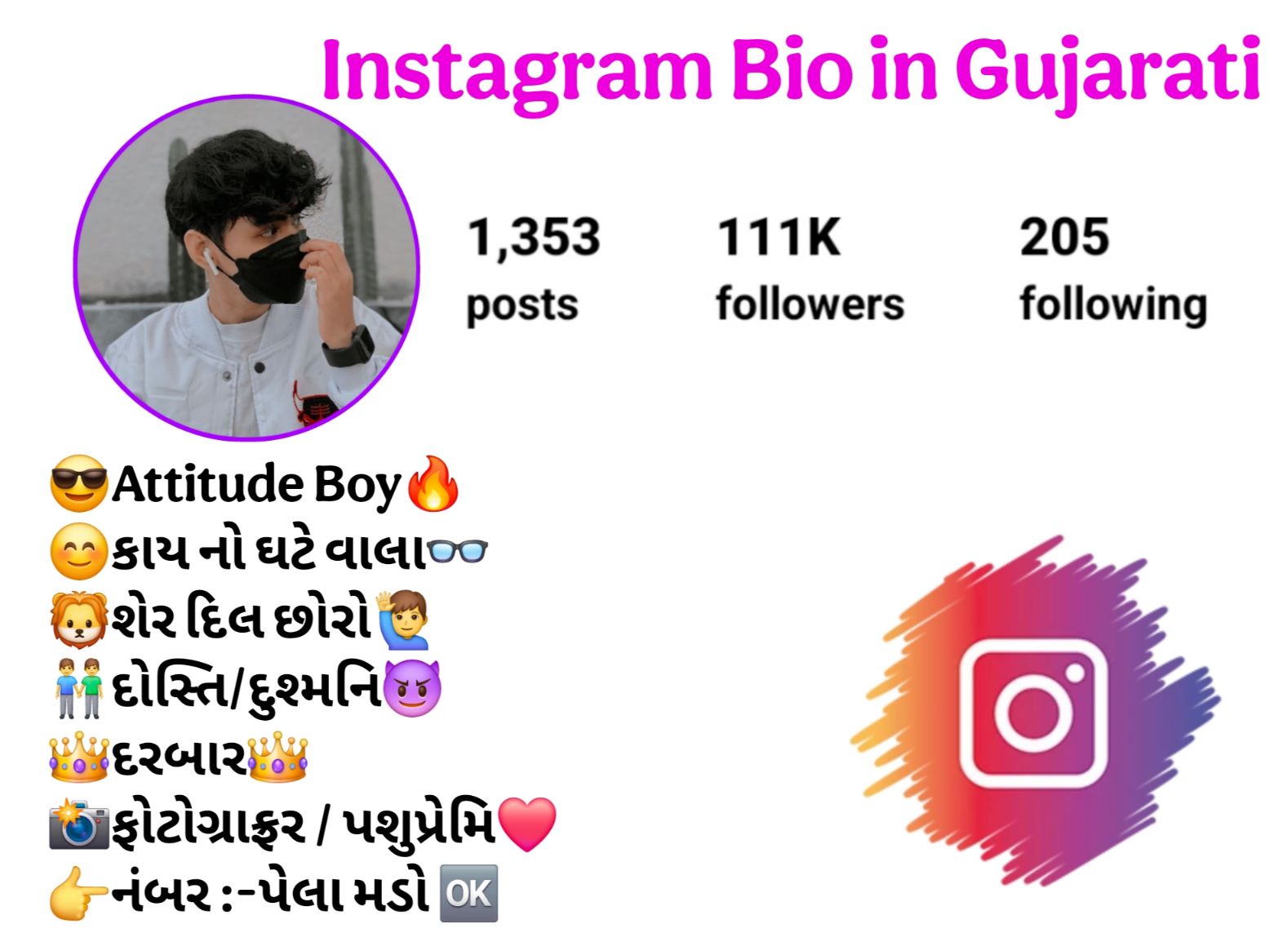 Instagram Bio in Gujarati