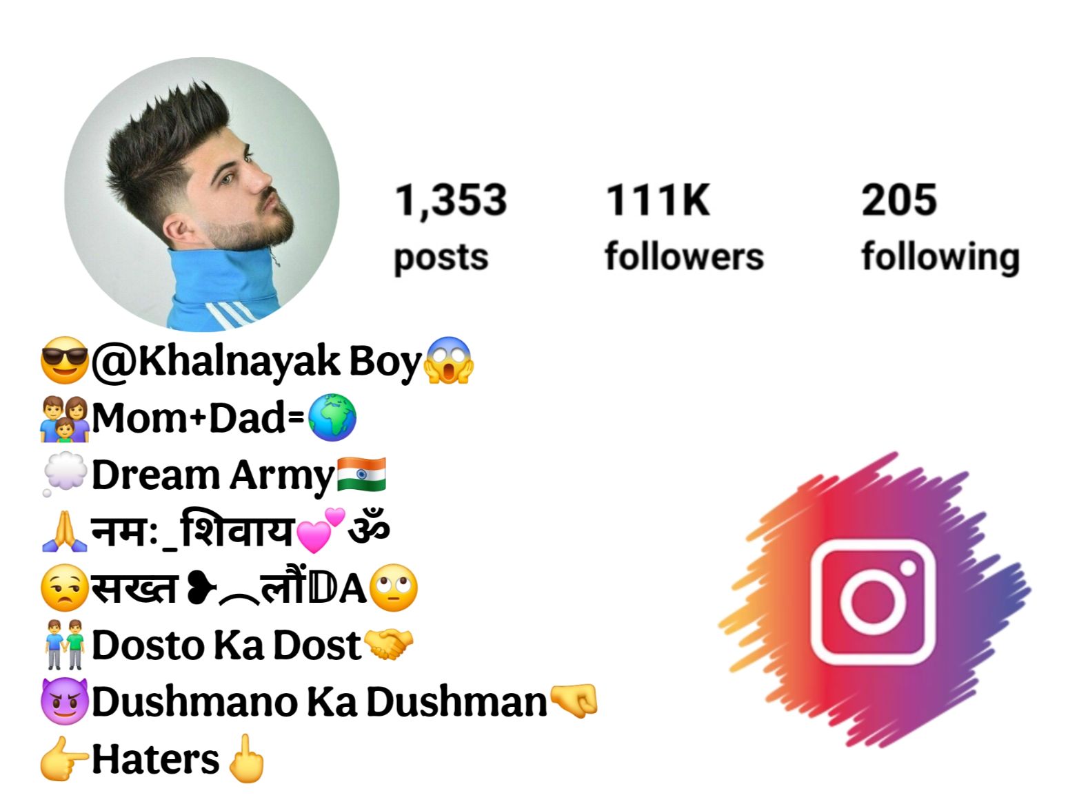 Instagram Bio in Hindi For Boys