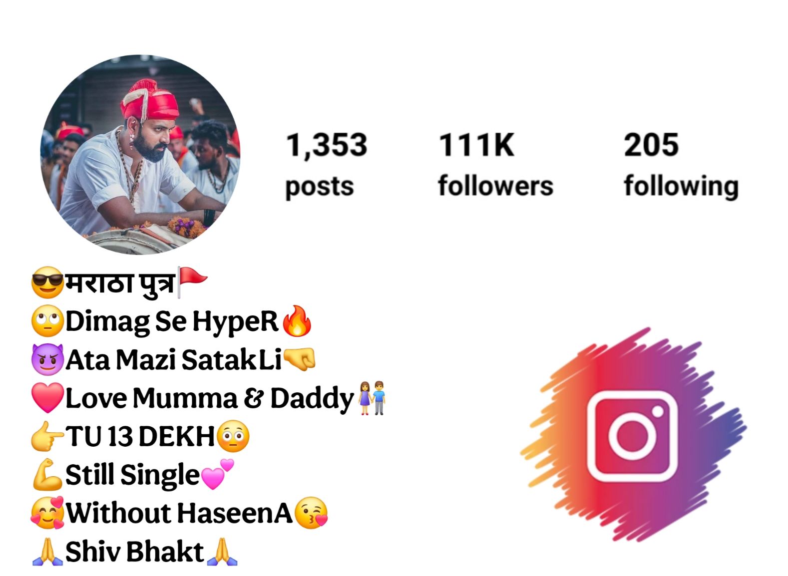 Instagram Bio in Marathi Attitude