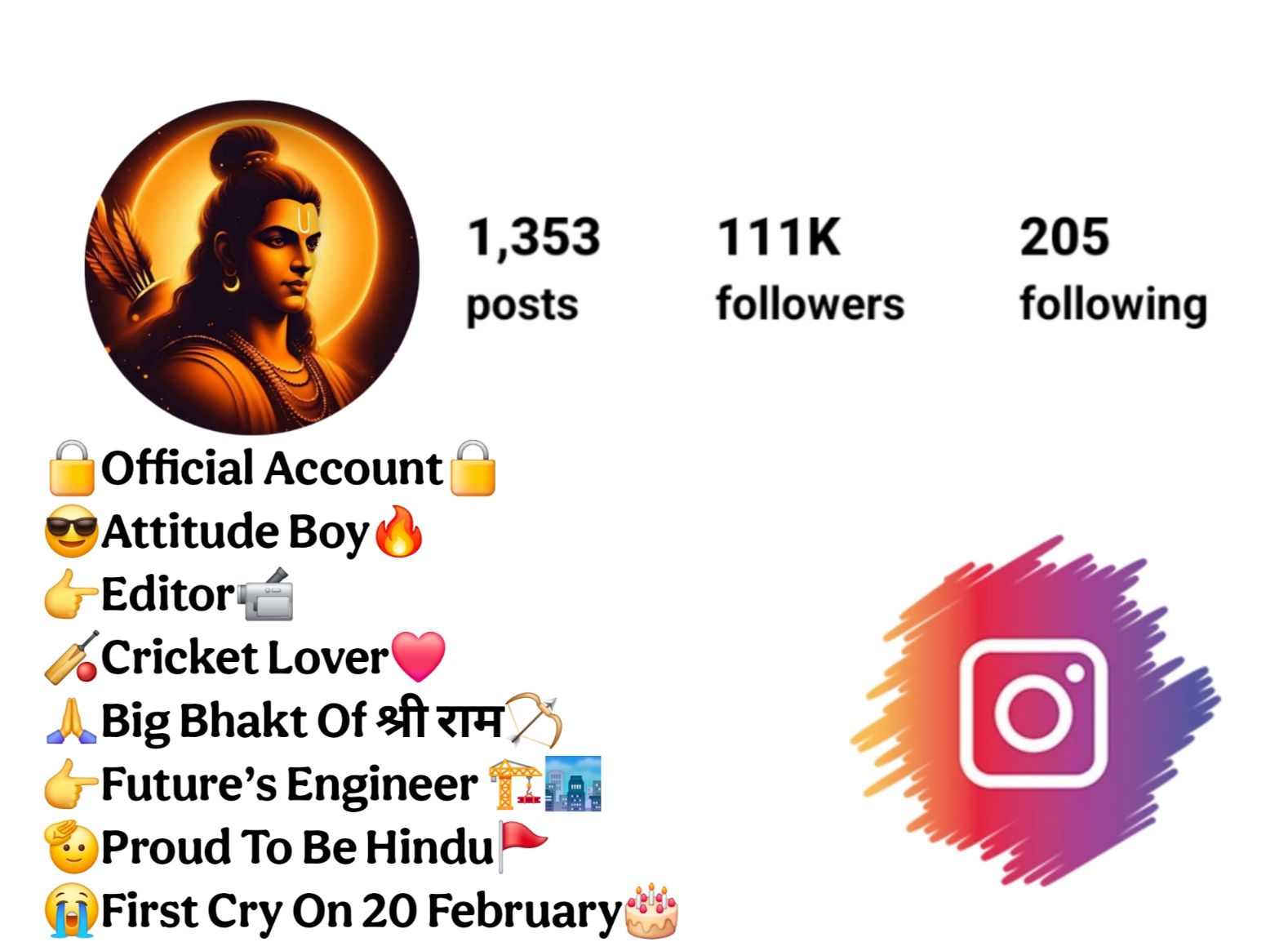 जय श्री राम Instagram Bio