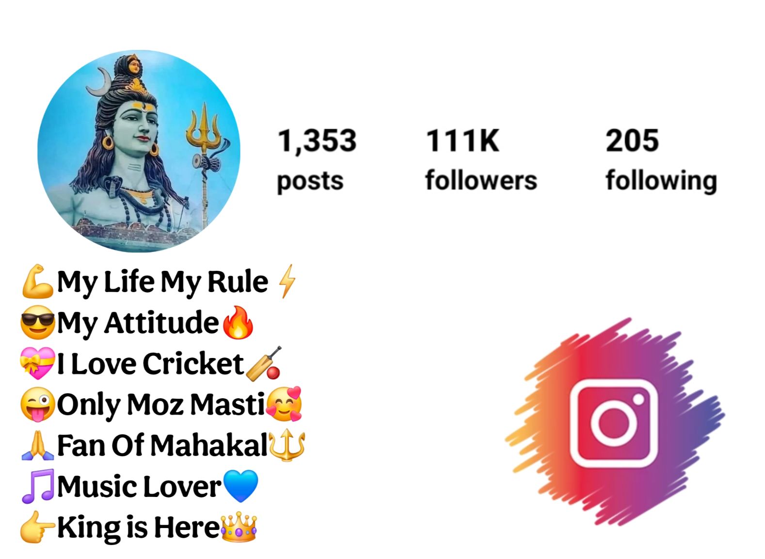 Instagram Bio Mahakal Bhakt