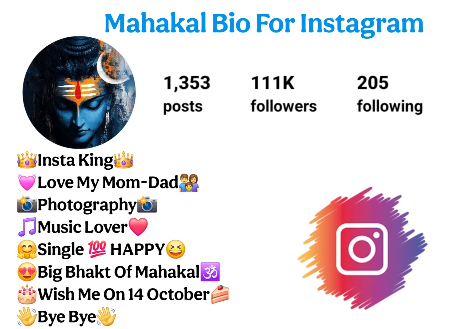 Mahakal Bio For Instagram